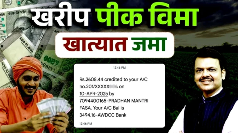 Pradhan Mantri Fasal Bima Yojana : पीक विम्याची रक्कम खात्यात जमा झाली का? 'या' सोप्या पद्धतीने लगेच चेक करा!