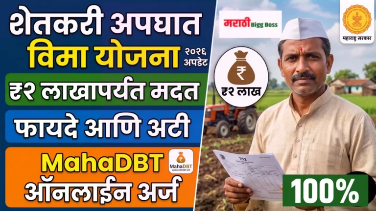 शेतकरी अपघात विमा योजना फायदे आणि अटी २०२६ ऑनलाईन अर्ज आणि माहिती